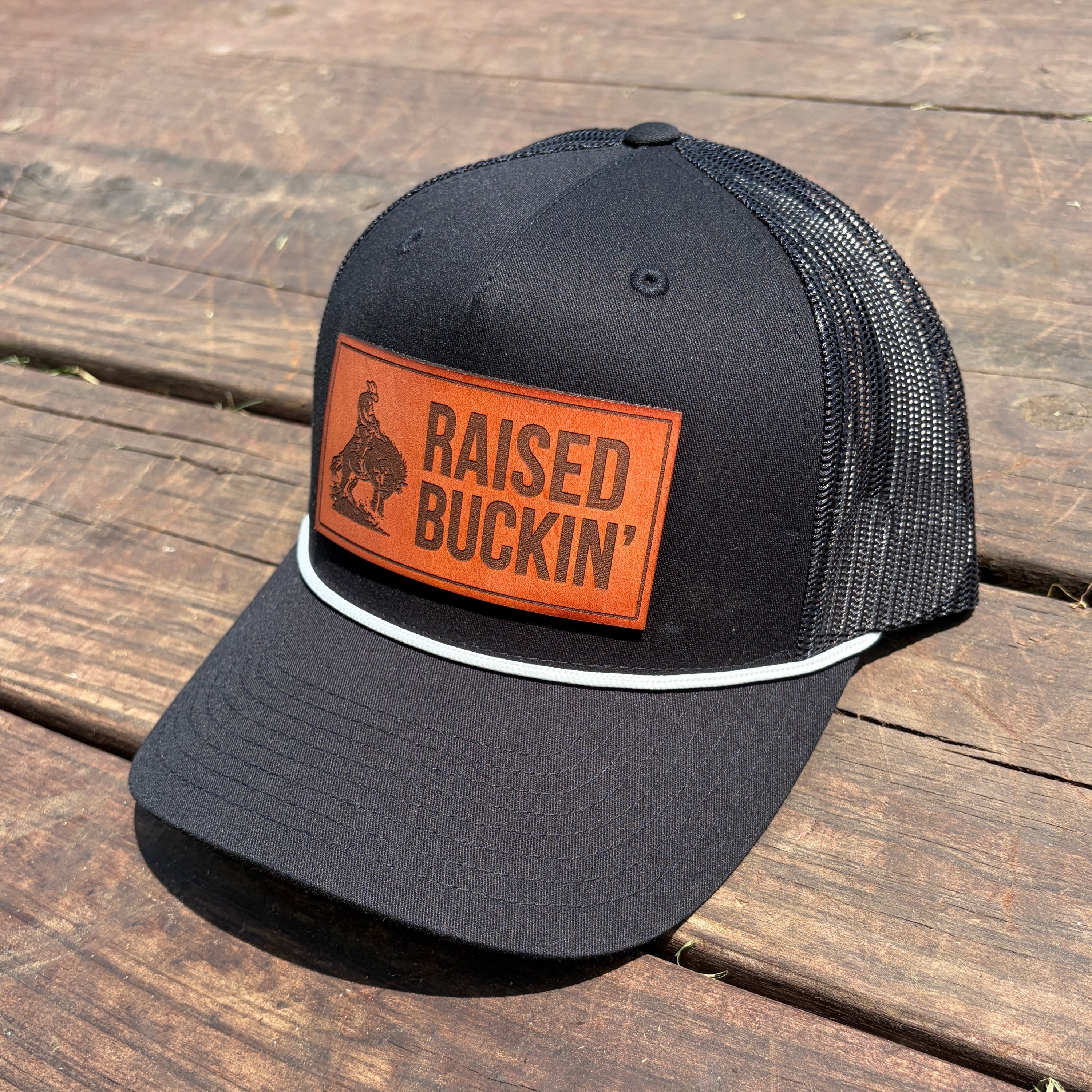 Raised Buckin' Hat (Black)